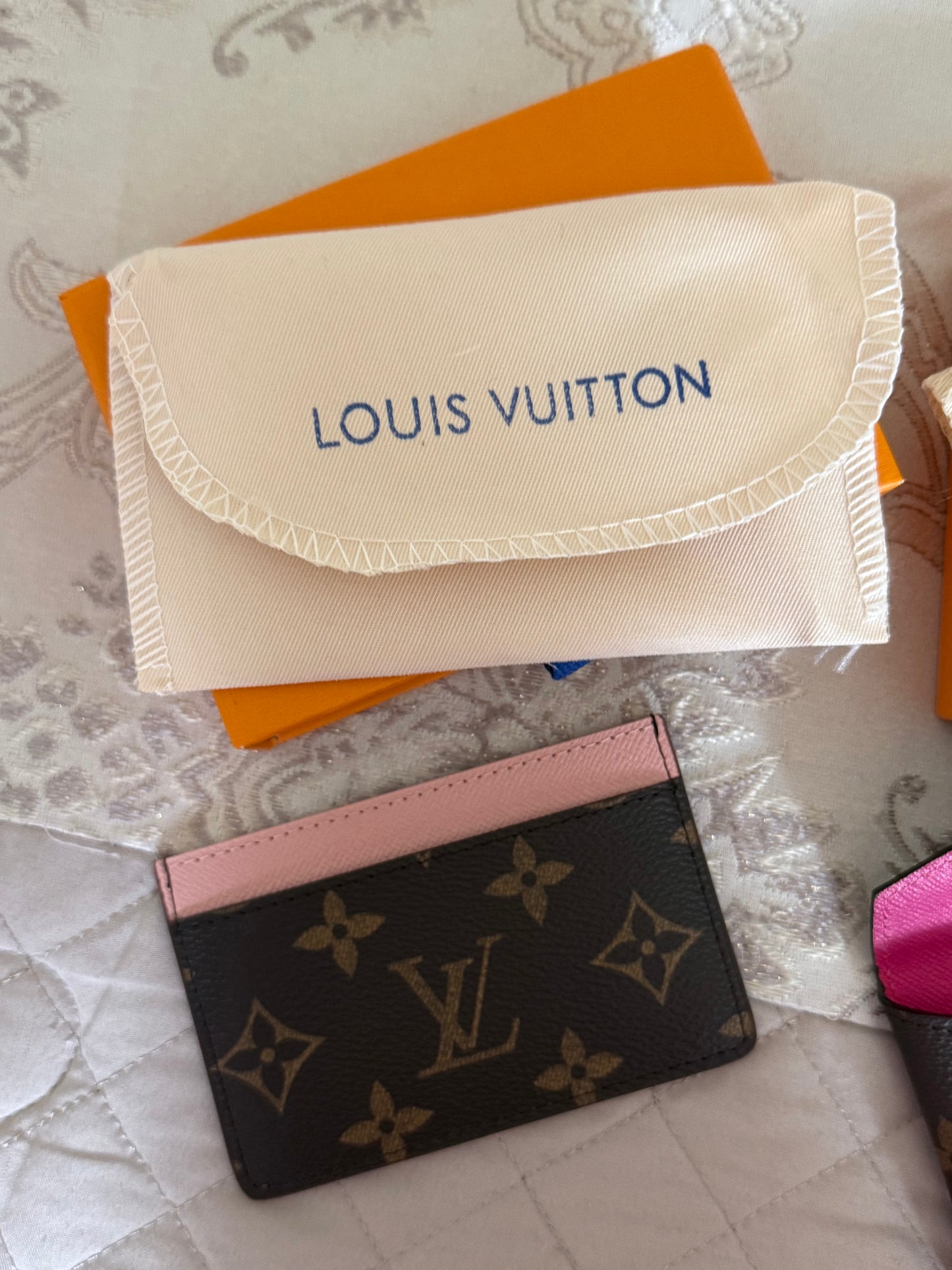 Ready To Ship - Pink/Brown Card Holder